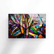 Stained Graffiti Glass Wall Art, glass art painting, glass art for the Wall