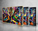 Stained Graffiti Glass Wall Art , custom glass pictures, glass art prints