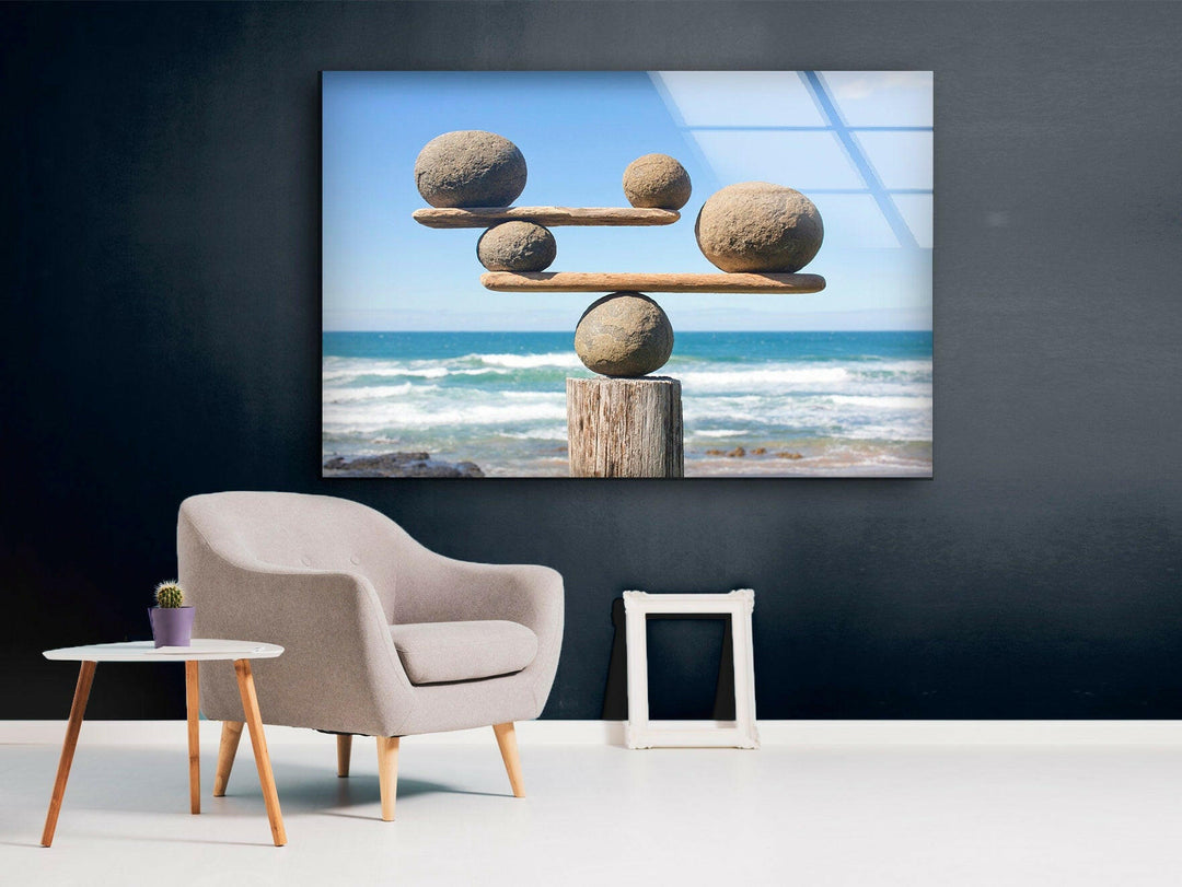 Stone and Balance Glass Picture Prints & Cool Art Pieces