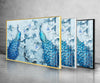 Blue Feather Peacock Tempered Glass Wall Art - MyPhotoStation