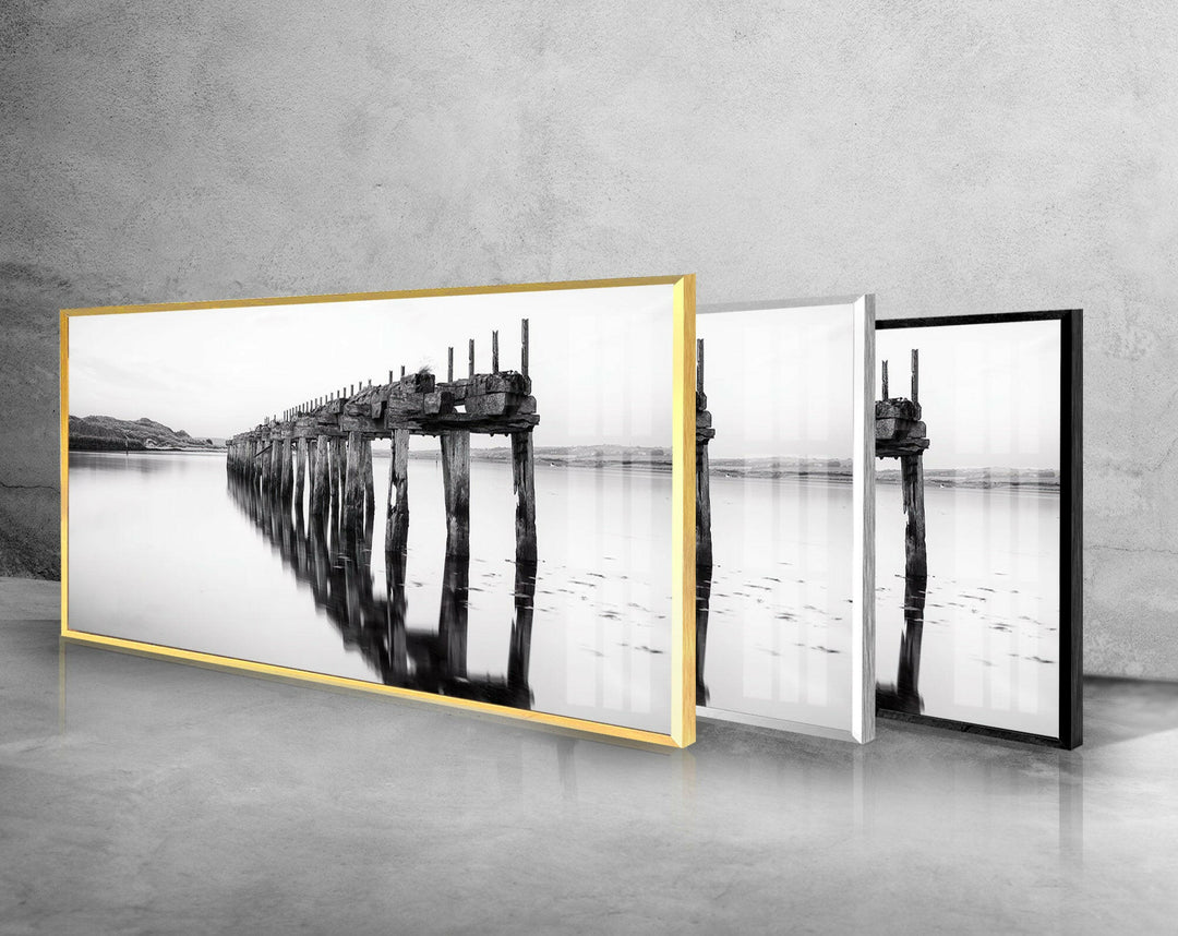 Old Wooden Railway Bridge Glass Wall Art, Glass Printing Wall Art, Print photos on glass