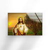 Sacred Heart of Jesus Glass Wall Pictures Art