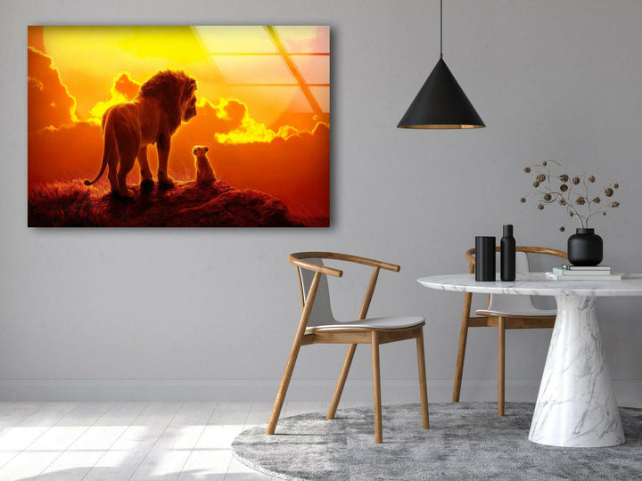 Orange Lion King Glass Wall Art stained glass wall art, stained glass wall decor