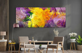 Yellow Fractal Glass Wall decor