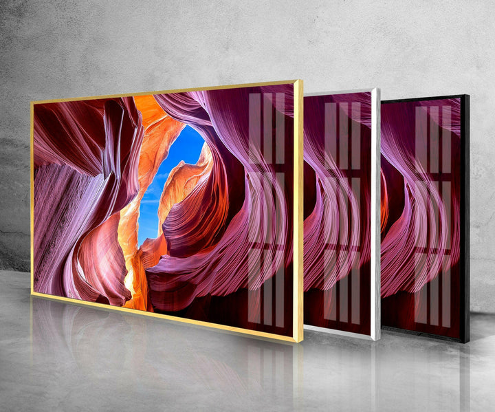 Lower Antelope Grand Canyon Glass Wall Art