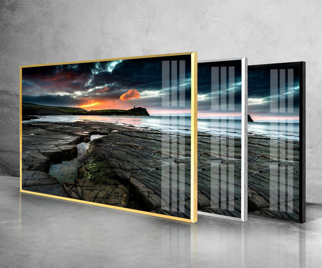 Kimmeridge Bay Glass Wall Art custom glass pictures, glass art prints