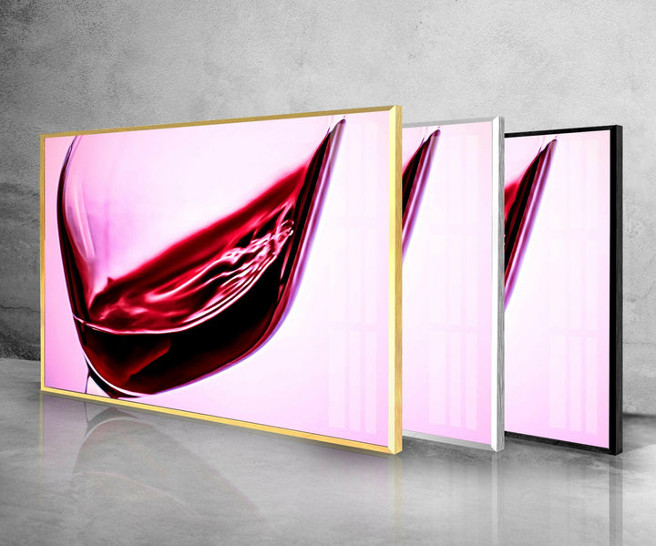 Red Wine Kitchen Glass Wall Art, glass photo prints, glass picture prints