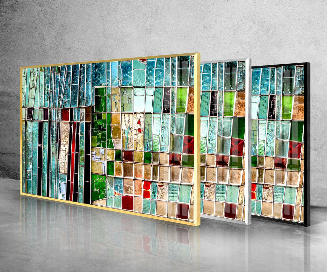 Abstract Colored Stained Glass Wall Art