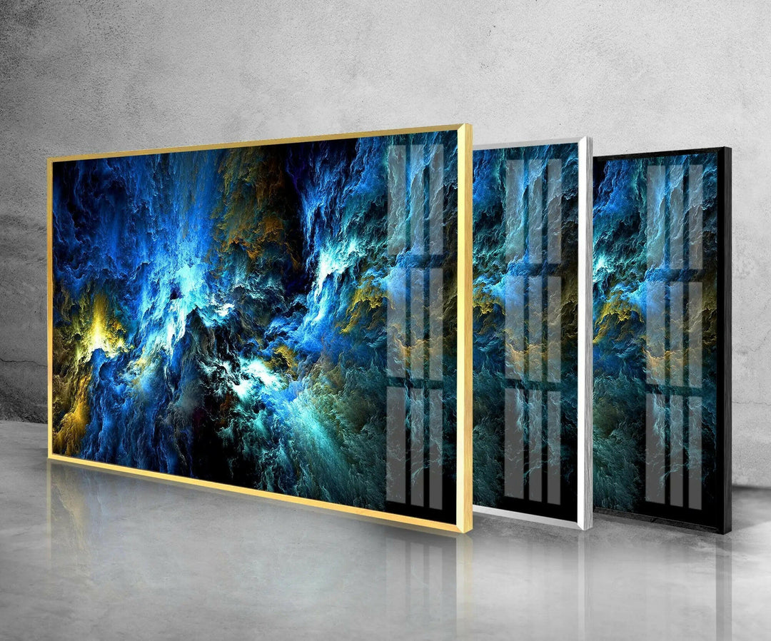 Cosmic Storm Abstract Glass Wall Art glass image printing, glass prints from photos