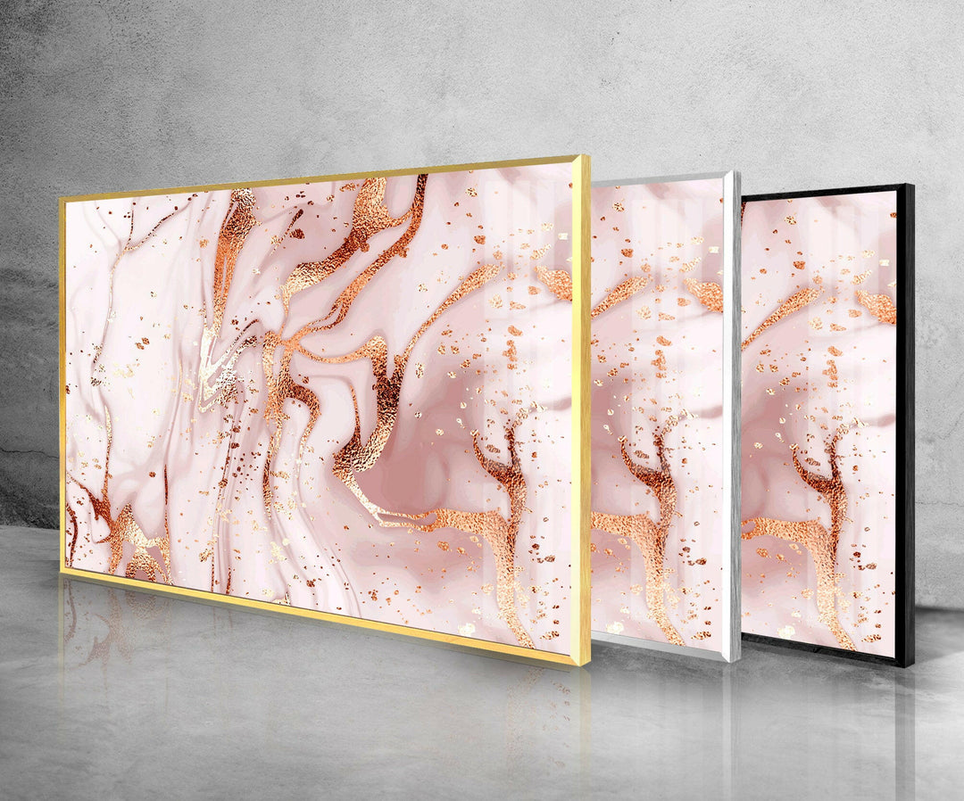 Pink Alcohol ink Abstract Tempered Glass Wall Art - MyPhotoStation