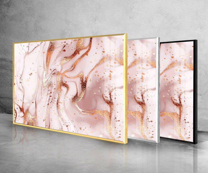 Pink Alcohol ink Abstract Tempered Glass Wall Art - MyPhotoStation