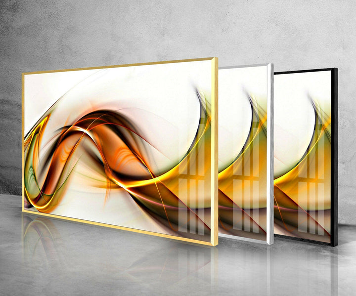 Orange Abstract Tempered Glass Wall Art - MyPhotoStation