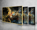 Abstract Nebula Starfield Glass Wall Art