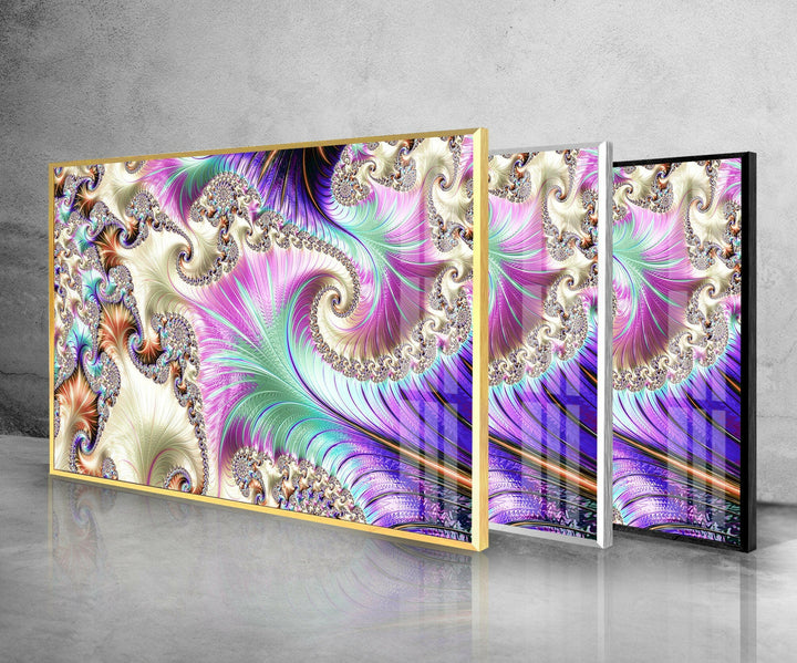 Fractal Abstract Wall Decor Glass Wall Art glass wall decor, glass wall art decor
