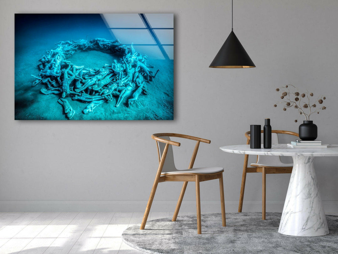 Molinere Underwater Sculpture Park Tempered Glass Wall Art - MyPhotoStation