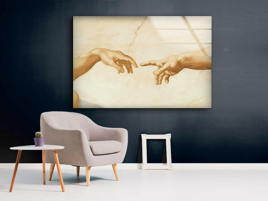 Michelangelo The Creation of Adam Picture on Glass Collections