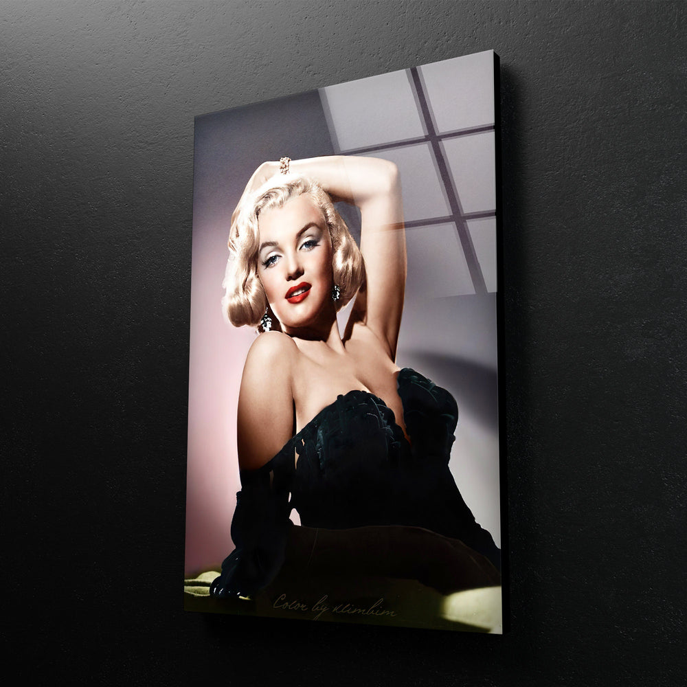 Marilyn Monroe Portrait Glass Wall Art glass photo prints, glass picture prints
