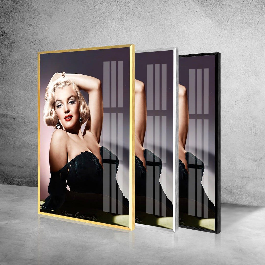 Marilyn Monroe Portrait Glass Wall Art print on glass, glass printed photos
