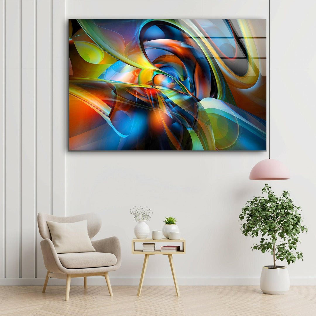 Vibrant & Futuristic Abstract Glass Wall Art art glass wall art, glass wall art pictures
