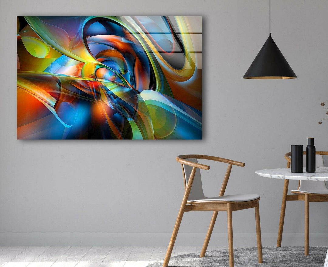 Vibrant & Futuristic Abstract Glass Wall Art glass image printing, glass prints from photos
