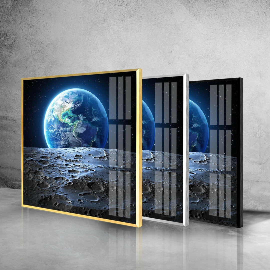 Earth From Space Glass Wall Art glass image printing, glass prints from photos