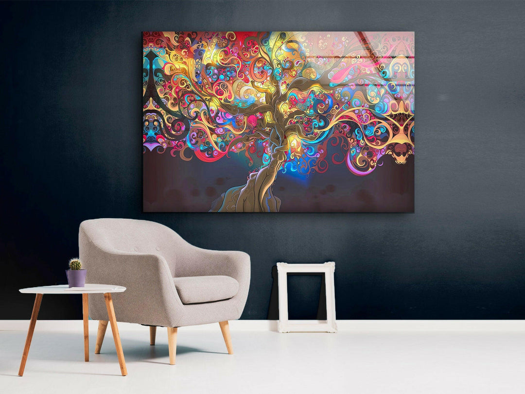 3D Stunning Abstract Art Glass Wall Art