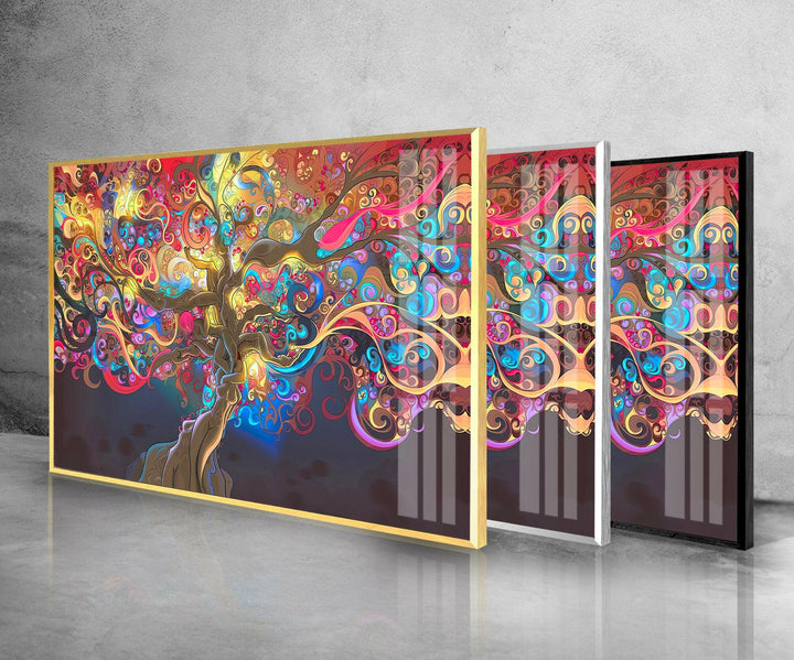 3D Stunning Abstract Art Glass Wall Art