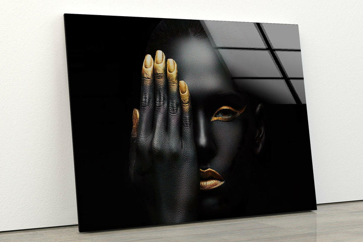 African Black Woman Tempered Glass Wall Art - MyPhotoStation