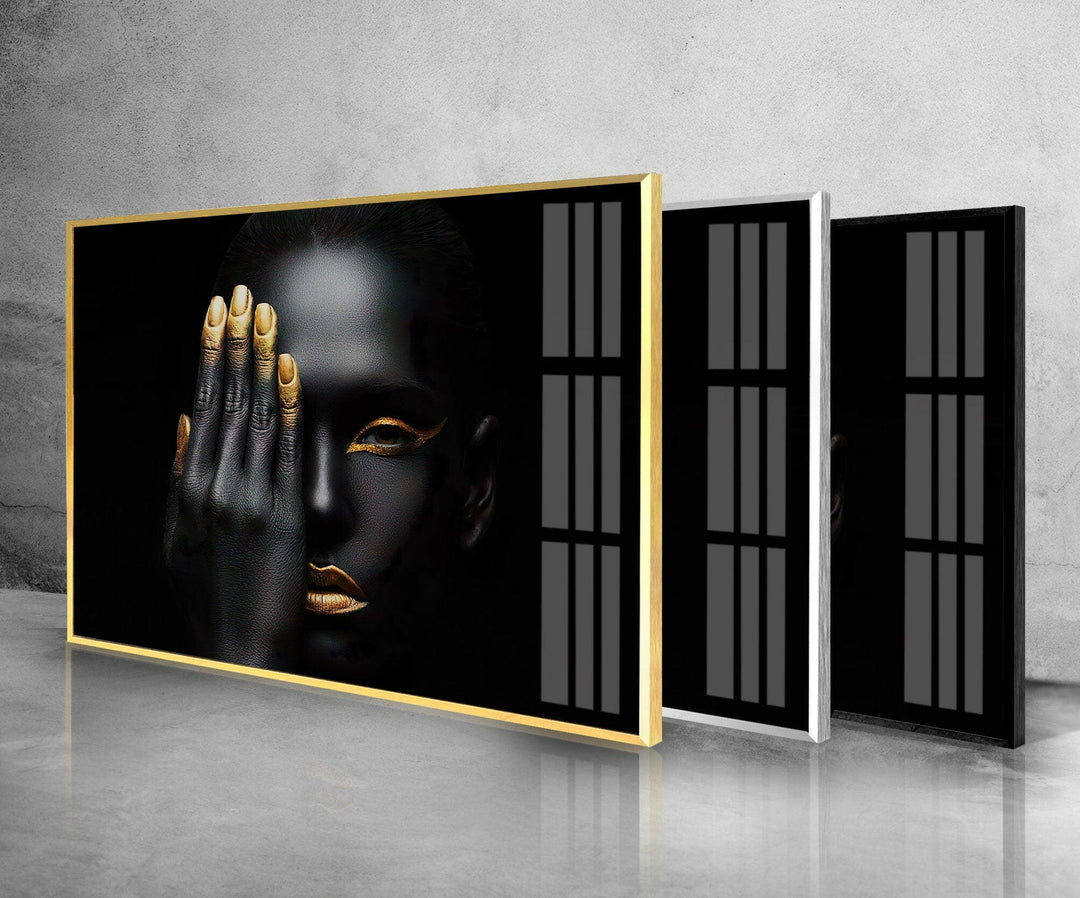 African Black Woman Tempered Glass Wall Art - MyPhotoStation