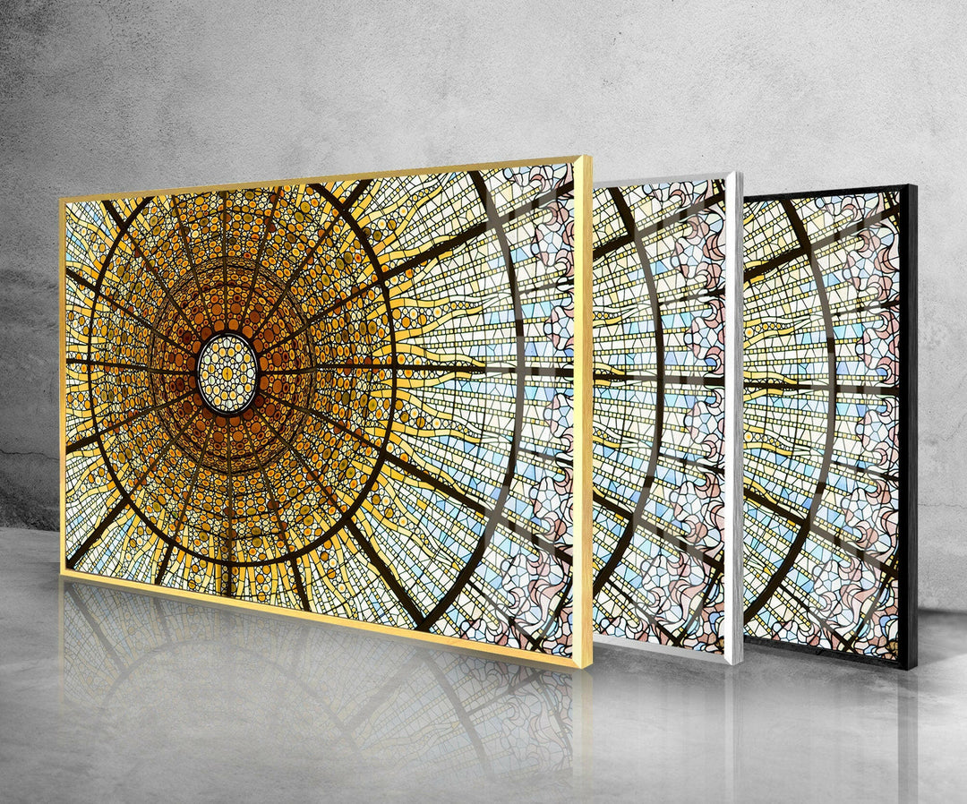 Barcelona Palau de la Musica Glass Wall Art print picture on glass, Tempered Glass Wall Art