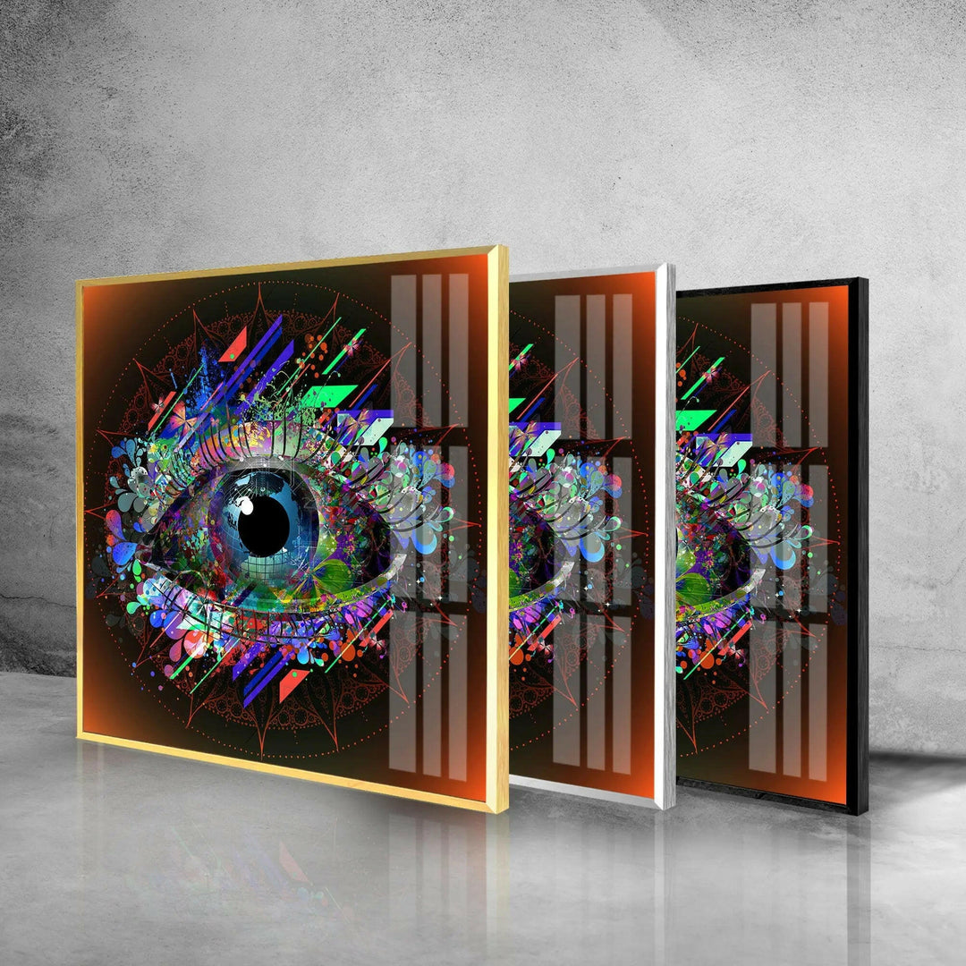 Colorful Abstract Eye Glass Wall Art