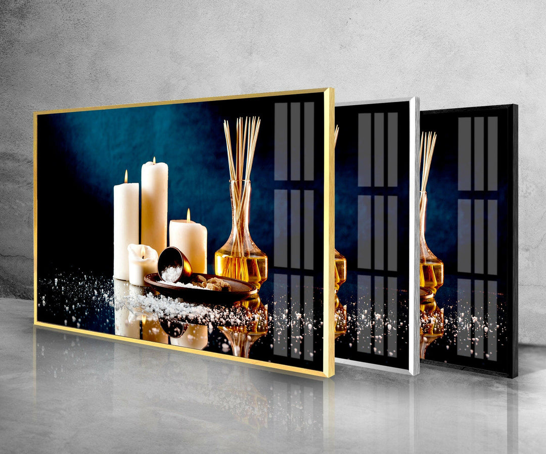 Candle Glass Wall Art