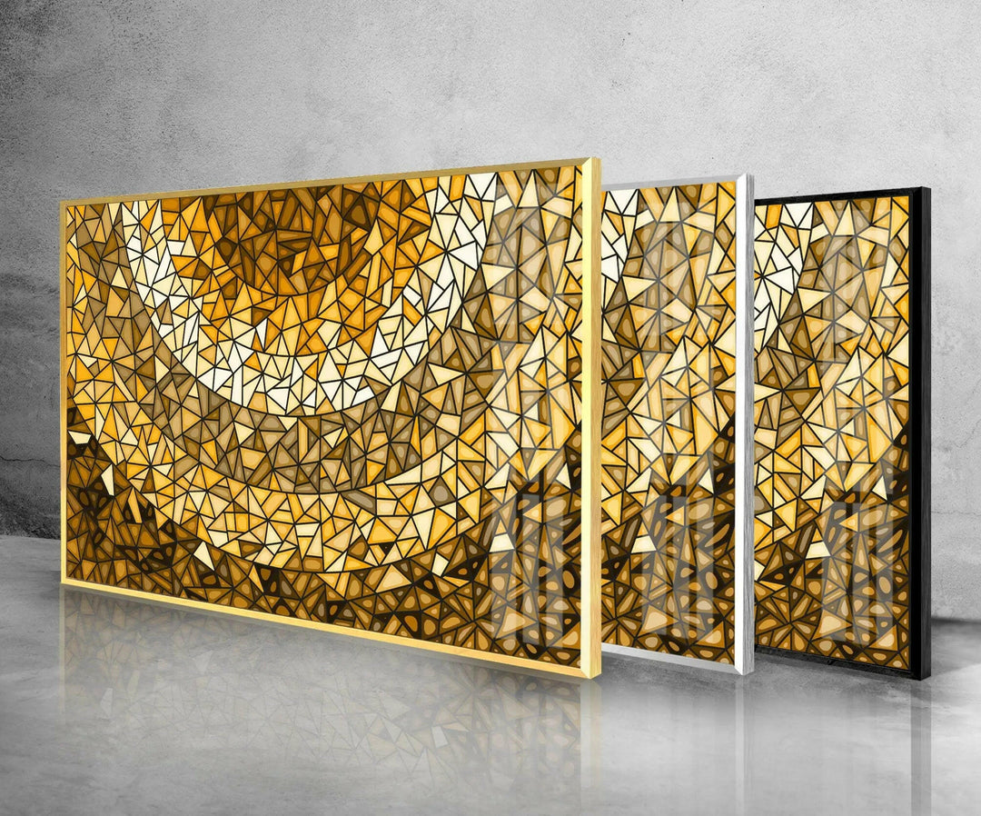 gold mosaic framed Wall Artwork & Glass Print Art