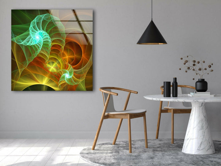 Decorative Colorful Abstract Glass Wall Art photo print on glass, prints on glass wall art
