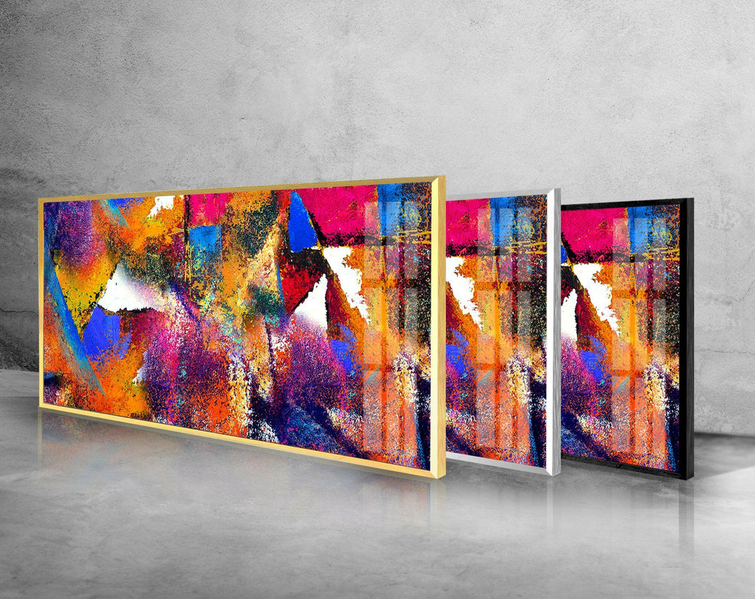 Colorful Modern Abstract Glass Wall Art, Glass Printing Wall Art, Print photos on glass