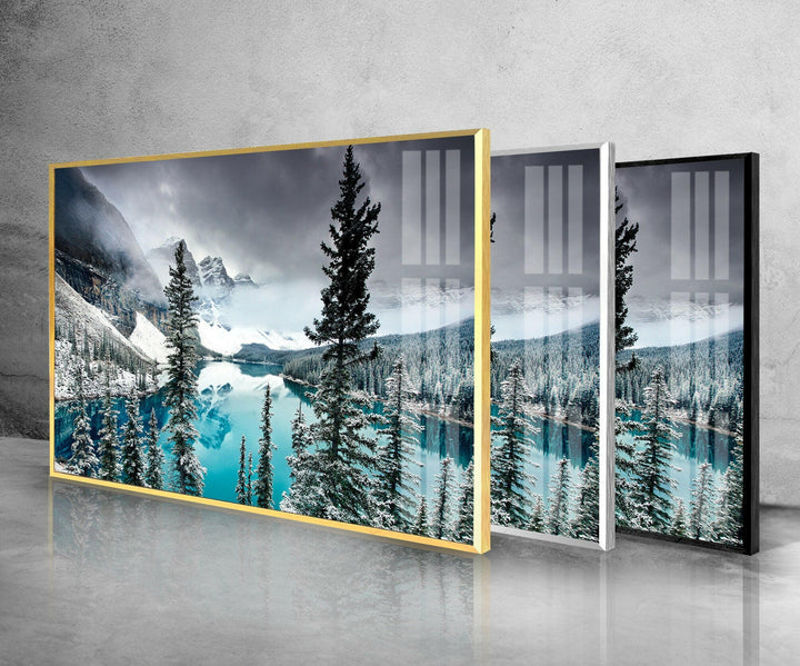 Moraine Lake Glass Wall Art