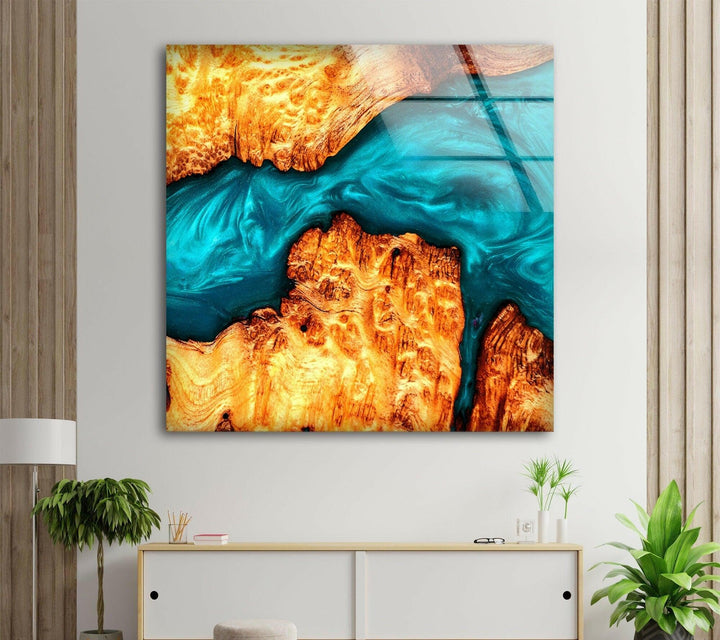 Epoxy Wall Decor Abstract Glass Wall Art custom glass pictures, glass art prints
