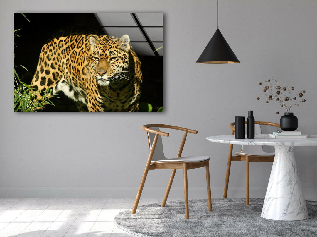 Amur Leopard Glass Wall Art glass image printing, glass prints from photos