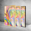 Abstract Fractal Soft Colors Glass Wall Art