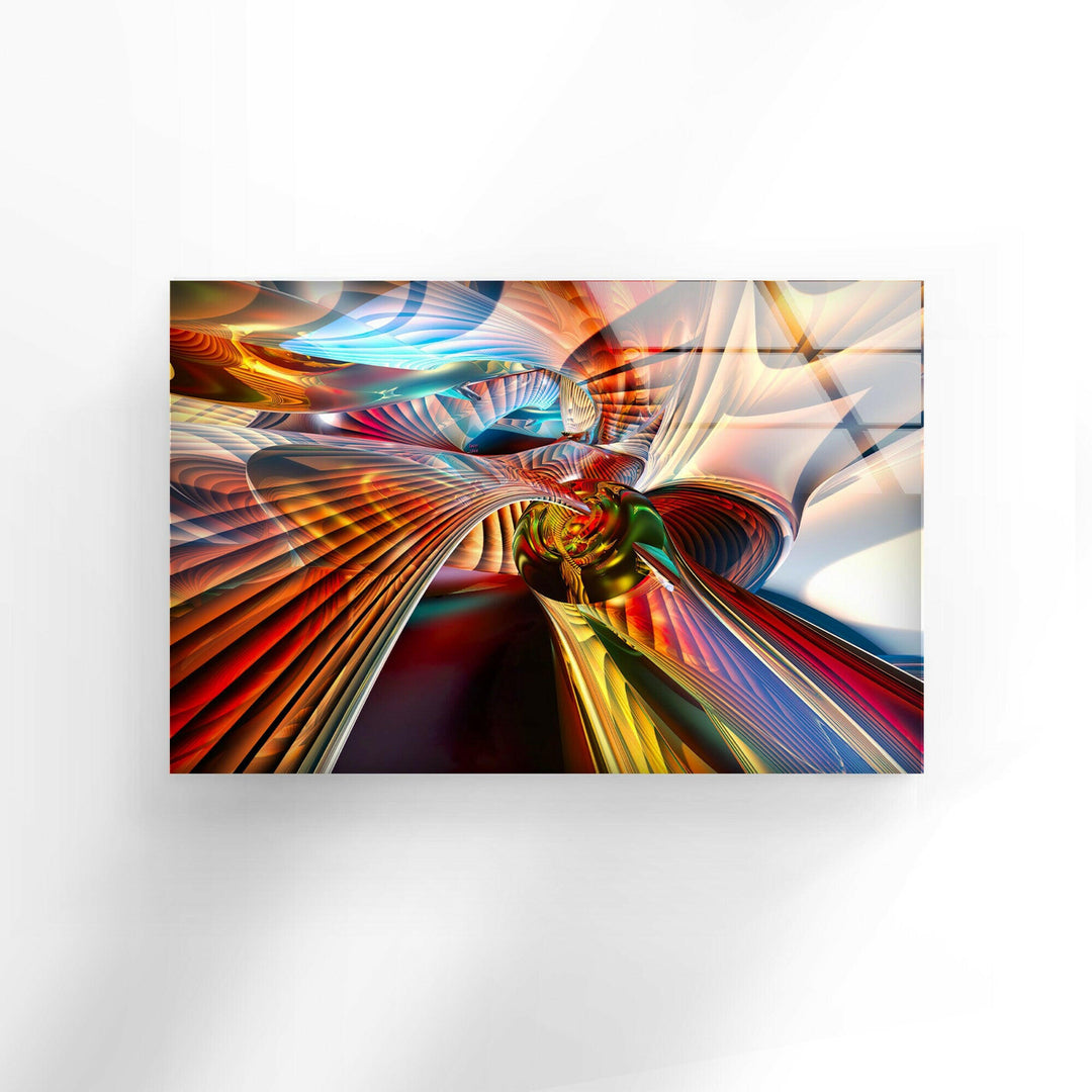 Fractal Neon Abstract Glass Wall Art art glass wall art, glass wall art pictures
