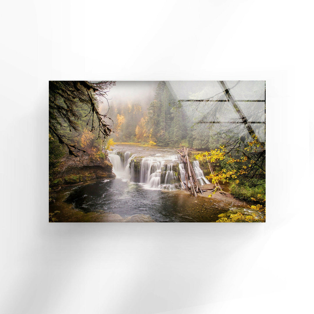 Lower Lewis River Falls Glass Wall Art large glass photo prints, glass wall photos