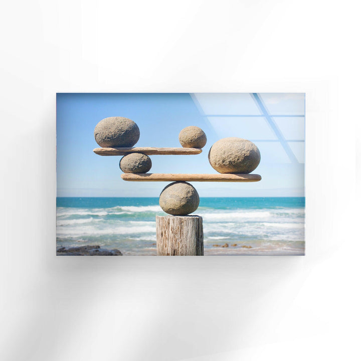 Stone and Balance Glass Wall Decor & Cool Artwork