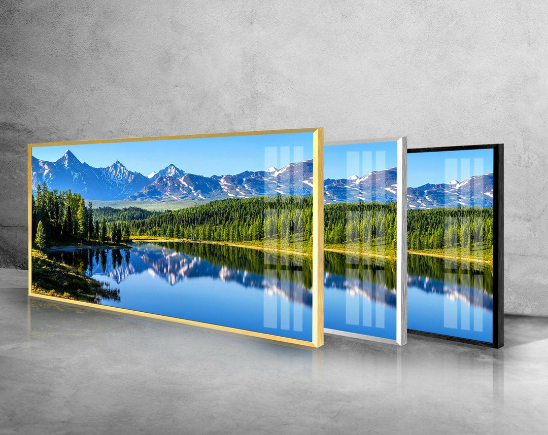 Altai Mountains Landscape Glass Wall Art, glass pictures for Wall, glass prints wall art