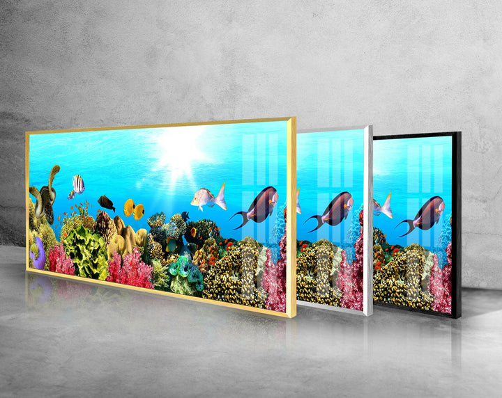 Marine Fishes Glass Wall Art, art glass wall art, glass wall art pictures