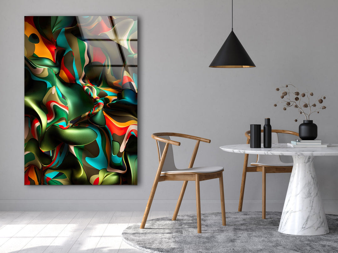 Exploration of Patterns Abstract Glass Wall Art