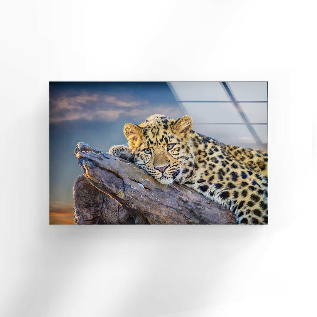 Majestic Amur Leopard Glass Wall Art stained glass wall art, stained glass wall decor