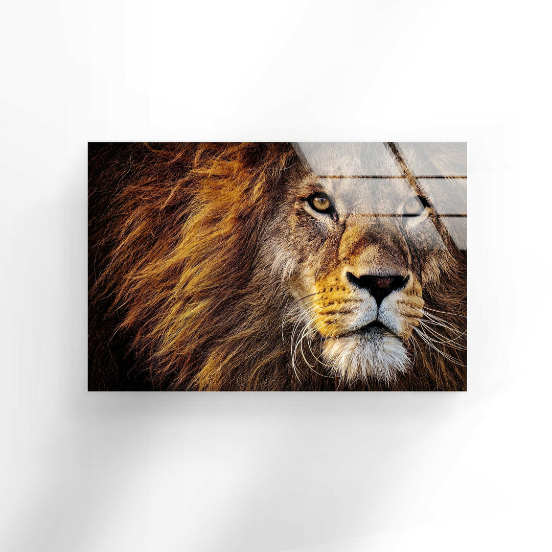 Lion Wild Life Glass Wall Art stained glass wall art, stained glass wall decor