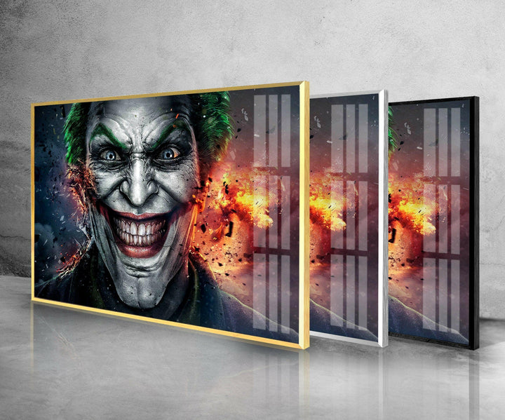 Joker Art Glass Wall Art glass pictures for Wall, glass prints wall art
