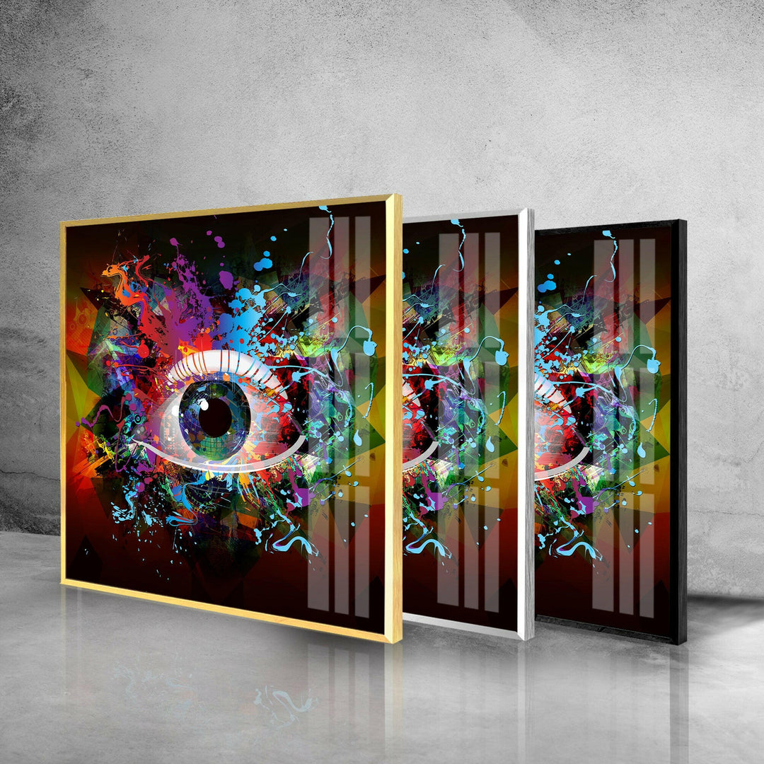 The Colorful Eye Abstract Cool Art Pieces & Glass Wall Pictures