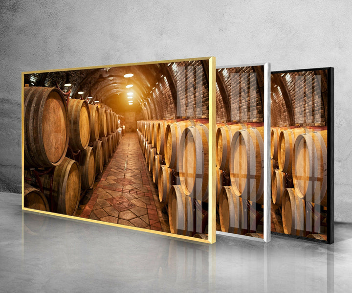 Wine Cellar Glass Wall Art, glass image printing, glass prints from photos